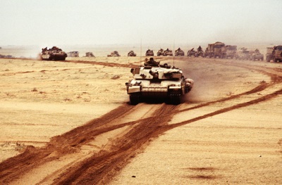 British Challenger tanks during the Gulf War